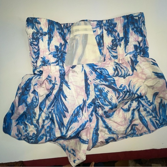 Free People The Way Home Short Tropical White Blue Sz S - Picture 7 of 16